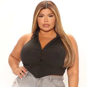 Fashion Nova - Black Halter Top